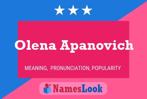 Poster del nome Olena Apanovich