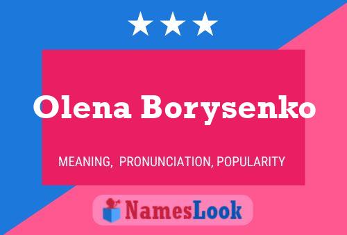 Poster del nome Olena Borysenko