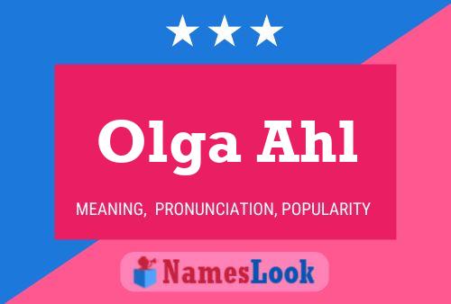 Poster del nome Olga Ahl