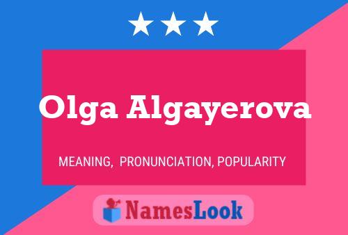 Poster del nome Olga Algayerova