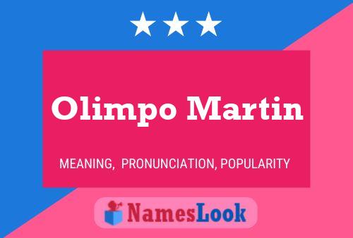 Poster del nome Olimpo Martin