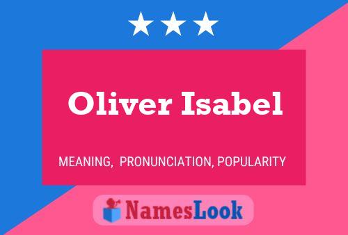 Poster del nome Oliver Isabel