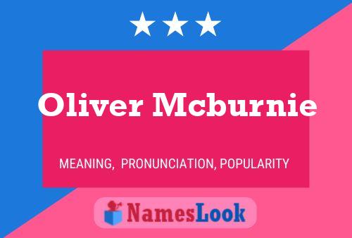 Poster del nome Oliver Mcburnie