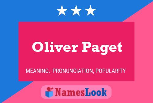 Poster del nome Oliver Paget