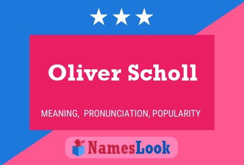 Poster del nome Oliver Scholl