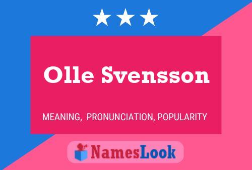 Poster del nome Olle Svensson