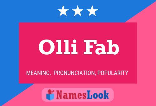 Poster del nome Olli Fab