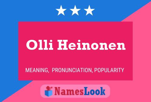 Poster del nome Olli Heinonen