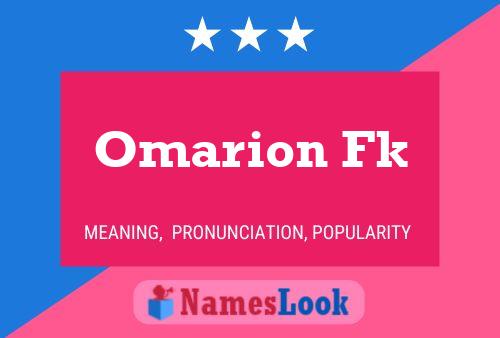 Poster del nome Omarion Fk