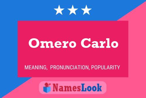 Poster del nome Omero Carlo