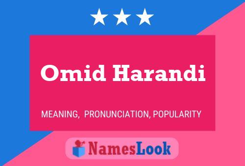 Poster del nome Omid Harandi