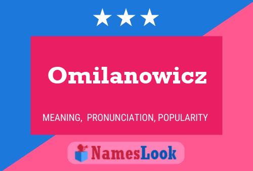 Poster del nome Omilanowicz