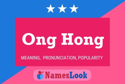 Poster del nome Ong Hong