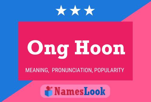 Poster del nome Ong Hoon