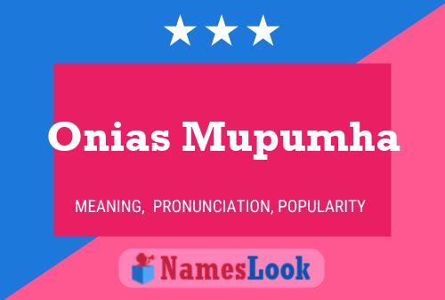 Poster del nome Onias Mupumha