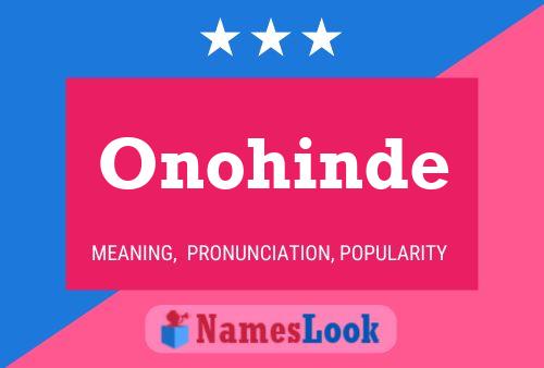 Poster del nome Onohinde