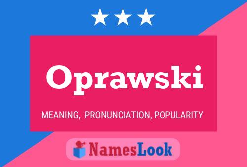 Poster del nome Oprawski