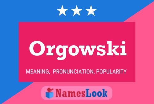 Poster del nome Orgowski