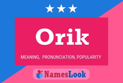 Poster del nome Orik