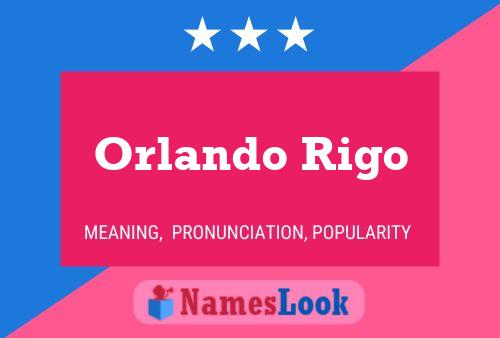 Poster del nome Orlando Rigo