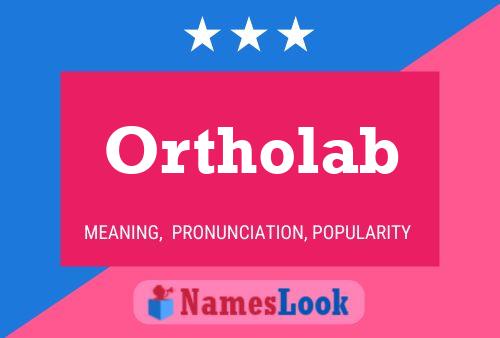 Poster del nome Ortholab