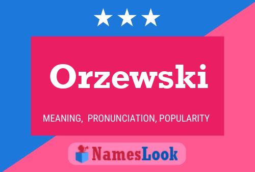 Poster del nome Orzewski