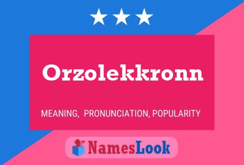 Poster del nome Orzolekkronn