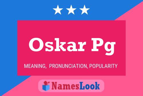 Poster del nome Oskar Pg