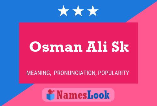 Poster del nome Osman Ali Sk