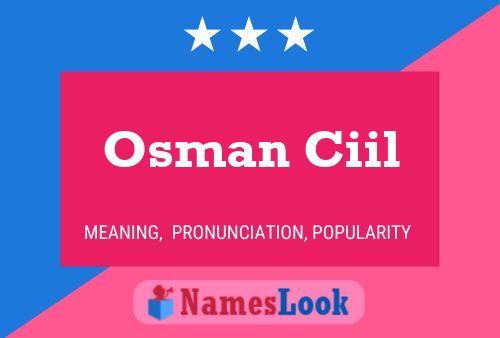 Poster del nome Osman Ciil