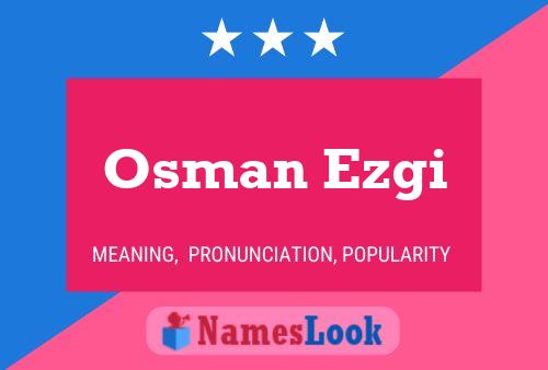 Poster del nome Osman Ezgi