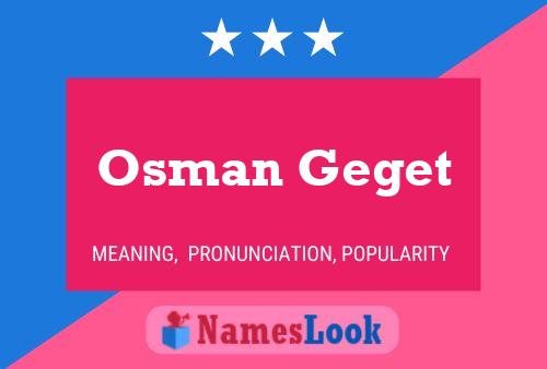 Poster del nome Osman Geget