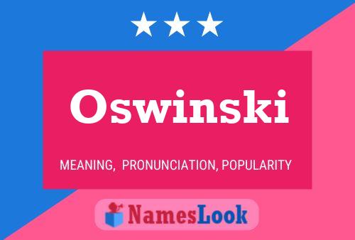 Poster del nome Oswinski