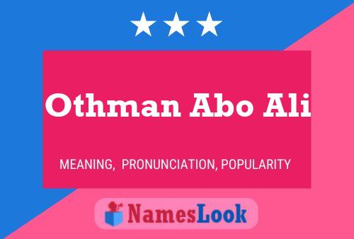 Poster del nome Othman Abo Ali