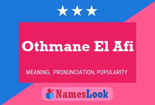 Poster del nome Othmane El Afi