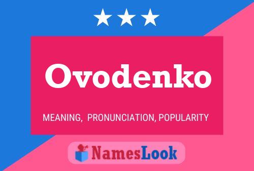 Poster del nome Ovodenko