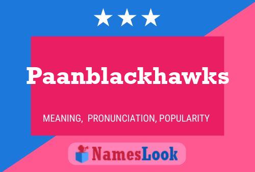 Poster del nome Paanblackhawks