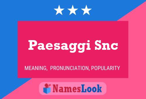 Poster del nome Paesaggi Snc