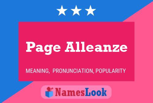 Poster del nome Page Alleanze