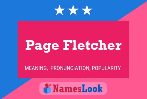 Poster del nome Page Fletcher