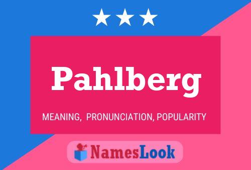 Poster del nome Pahlberg