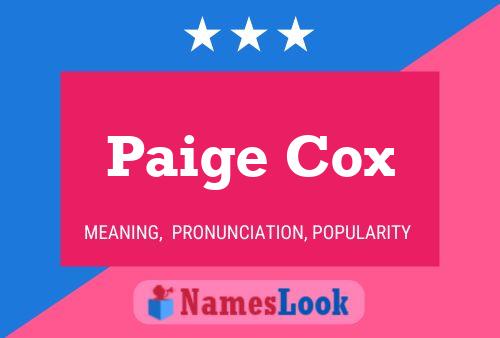 Poster del nome Paige Cox