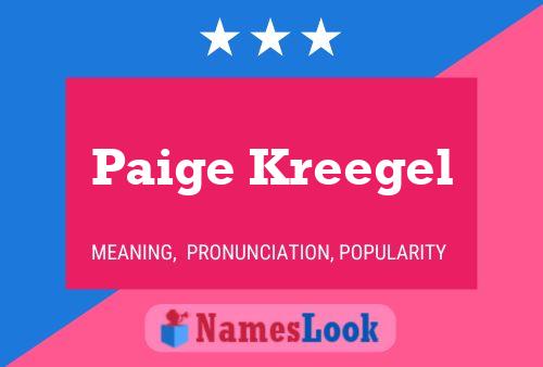 Poster del nome Paige Kreegel