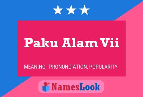 Poster del nome Paku Alam Vii