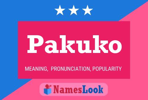 Poster del nome Pakuko