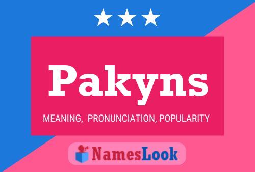 Poster del nome Pakyns