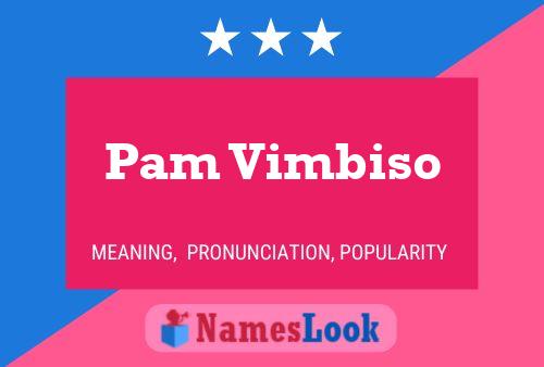 Poster del nome Pam Vimbiso