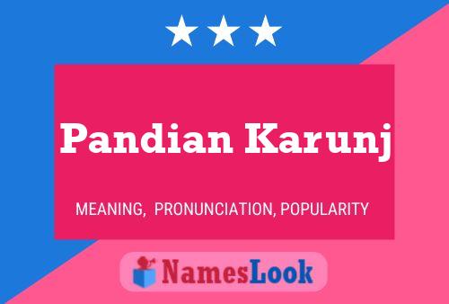 Poster del nome Pandian Karunj