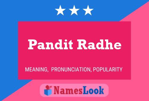 Poster del nome Pandit Radhe