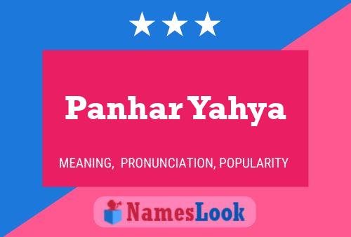 Poster del nome Panhar Yahya